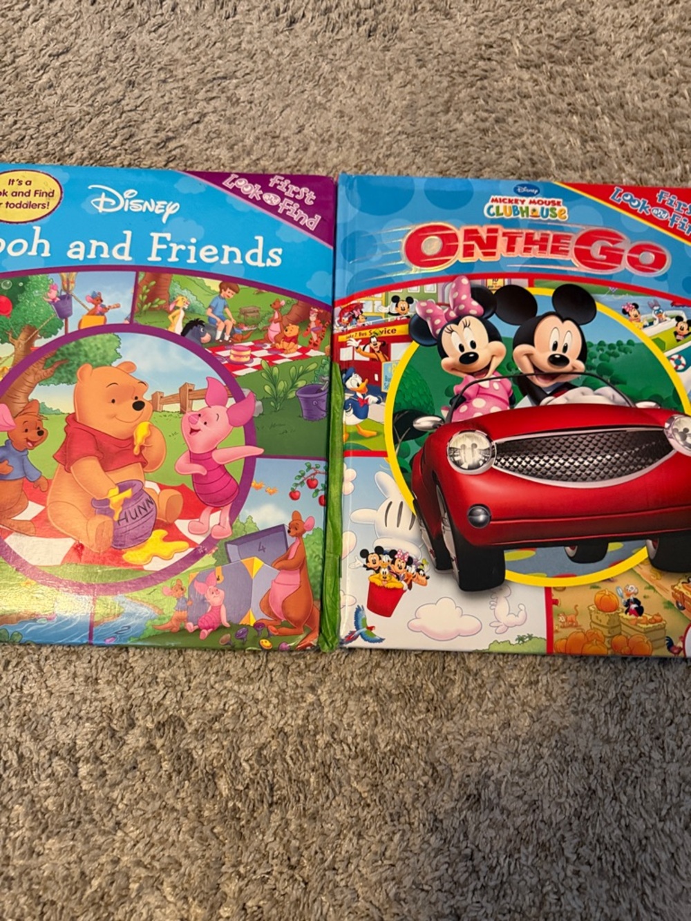 First Look & Find Books Pooh & Friends, Mickey Clubhouse On The Go